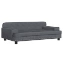 VidaXL Sofa dla dzieci, ciemnoszara, 90x53x30 cm, aksamit