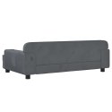 VidaXL Sofa dla dzieci, ciemnoszara, 90x53x30 cm, aksamit