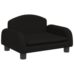 VidaXL Sofa dla dzieci, czarna, 50x40x30 cm, obita tkaniną