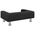 VidaXL Sofa dla dzieci, czarna, 70x45x26,5 cm, aksamitna