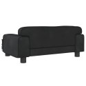 VidaXL Sofa dla dzieci, czarna, 70x45x30 cm, aksamit