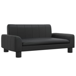 VidaXL Sofa dla dzieci, czarna, 70x45x30 cm, sztuczna skóra