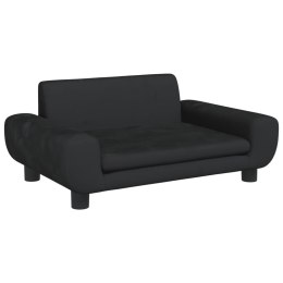 VidaXL Sofa dla dzieci, czarna, 70x45x33 cm, aksamit