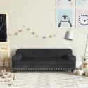 VidaXL Sofa dla dzieci, czarna, 90x53x30 cm, aksamit