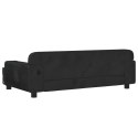 VidaXL Sofa dla dzieci, czarna, 90x53x30 cm, aksamit