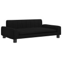 VidaXL Sofa dla dzieci, czarna, 90x53x30 cm, obita tkaniną