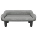 VidaXL Sofa dla dzieci, jasnoszara, 70x40x24 cm, aksamit