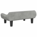 VidaXL Sofa dla dzieci, jasnoszara, 70x40x24 cm, aksamit