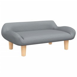 VidaXL Sofa dla dzieci, jasnoszara, 70x40x24 cm, obita tkaniną