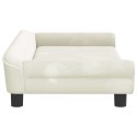 VidaXL Sofa dla dzieci, kremowa, 100x50x26 cm, aksamit