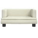 VidaXL Sofa dla dzieci, kremowa, 60x40x30 cm, sztuczna skóra