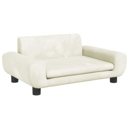 VidaXL Sofa dla dzieci, kremowa, 70x45x33 cm, aksamit