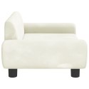 VidaXL Sofa dla dzieci, kremowa, 70x45x33 cm, aksamit