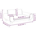 VidaXL Sofa dla dzieci, kremowa, 70x45x33 cm, aksamit