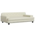 VidaXL Sofa dla dzieci, kremowa, 90x53x30 cm, sztuczna skóra