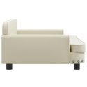 VidaXL Sofa dla dzieci, kremowa, 90x53x30 cm, sztuczna skóra