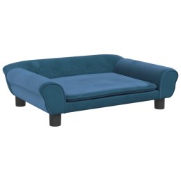 VidaXL Sofa dla dzieci, niebieska, 70x45x26 cm, aksamit