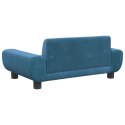 VidaXL Sofa dla dzieci, niebieska, 70x45x33 cm, aksamit