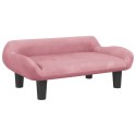 VidaXL Sofa dla dzieci, różowa, 70x40x24 cm, aksamit