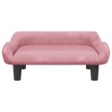 VidaXL Sofa dla dzieci, różowa, 70x40x24 cm, aksamit