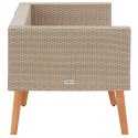 VidaXL 2-osobowa sofa ogrodowa z poduszkami, rattan PE, beż