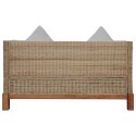 VidaXL 2-osobowa sofa z poduszkami, naturalny rattan