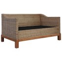 VidaXL 2-osobowa sofa z poduszkami, naturalny rattan