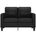 VidaXL 2-osobowa sofa, czarna, 120 cm, sztuczna skóra