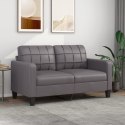 VidaXL 2-osobowa sofa, szary, 140 cm, sztuczna skóra