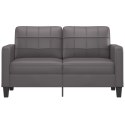 VidaXL 2-osobowa sofa, szary, 140 cm, sztuczna skóra