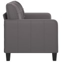 VidaXL 2-osobowa sofa, szary, 140 cm, sztuczna skóra