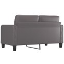 VidaXL 2-osobowa sofa, szary, 140 cm, sztuczna skóra