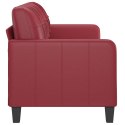 VidaXL 3-osobowa sofa, winna czerwień, 180 cm, sztuczna skóra