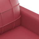 VidaXL 3-osobowa sofa, winna czerwień, 180 cm, sztuczna skóra