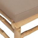 VidaXL Narożna sofa ogrodowa z poduszkami w kolorze taupe, bambusowa