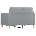 VidaXL Sofa 2-osobowa, jasnoszara, 120 cm, tapicerowana tkaniną