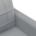 VidaXL Sofa 2-osobowa, jasnoszara, 120 cm, tapicerowana tkaniną