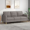 VidaXL Sofa 3-osobowa, kolor taupe, 180 cm, tapicerowana tkaniną