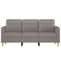 VidaXL Sofa 3-osobowa, kolor taupe, 180 cm, tapicerowana tkaniną