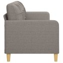 VidaXL Sofa 3-osobowa, kolor taupe, 180 cm, tapicerowana tkaniną