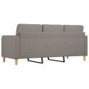 VidaXL Sofa 3-osobowa, kolor taupe, 180 cm, tapicerowana tkaniną