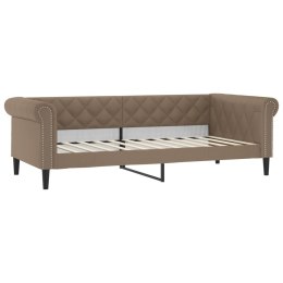 VidaXL Sofa z funkcją spania, cappuccino, 100x200 cm, sztuczna skóra