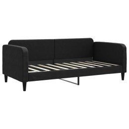 VidaXL Sofa z funkcją spania, czarna, 90x190 cm, obita tkaniną