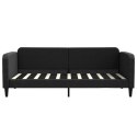 VidaXL Sofa z funkcją spania, czarna, 90x190 cm, obita tkaniną