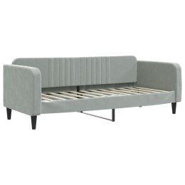 VidaXL Sofa z funkcją spania, jasnoszara, 80x200 cm, obita aksamitem