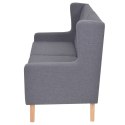 VidaXL 2-osobowa sofa tapicerowana tkaniną, szara