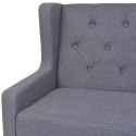 VidaXL 2-osobowa sofa tapicerowana tkaniną, szara