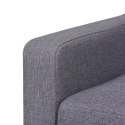 VidaXL 2-osobowa sofa tapicerowana tkaniną, szara