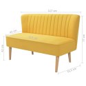 VidaXL Sofa 117x55,5x77 cm, żółty materiał