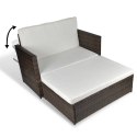 VidaXL Sofa ogrodowa, rattan PE, brązowa